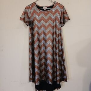 LuLaRoe  Silver Copper Metallic  Dress Womens Size XS